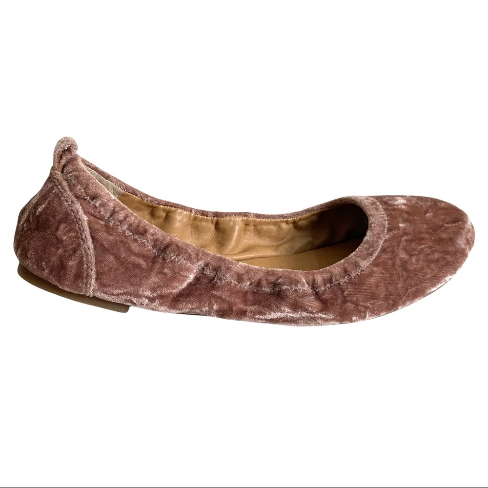 New Lucky Brand Emma Ballet Flat 8 Pink Velvet